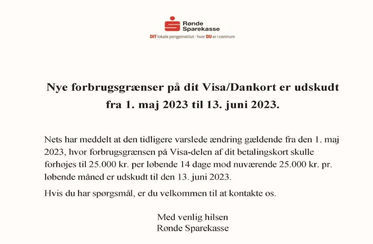 Nye forbrugsgrænser Visa Dankort udskudt til 13. juni 2023 (2)